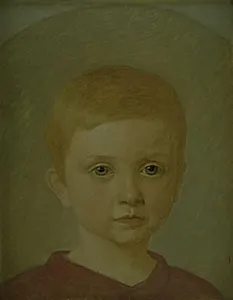 Kunstnerens søn Peter som barn by Christen Købke