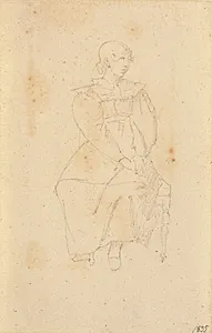 Kunstnerens søster Adolfine by Christen Købke