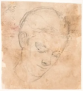 Kunstnerens søster Elizabeth. 3/4 profil til højre by Kristian Zahrtmann