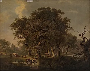 Kvæg i en skov by Samuel Mygind