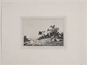 Kvæg på marken by Carl Frederik Bartsch