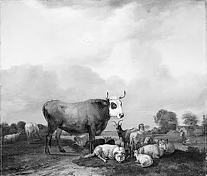 Kvæg på marken by Albert Jansz Klomp