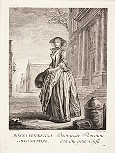 Kvinde fra Firenze med et lille slør (Bourgeoise Florentine avec une petite Coëffe) by François Auguste Moitte