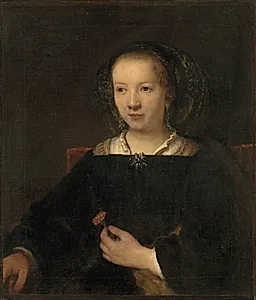 Kvinde med nellike by Willem Drost