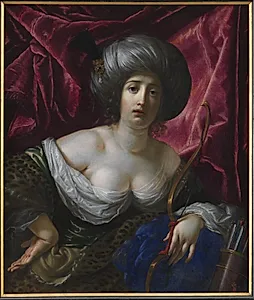 Kvinde portrætteret som gudinden Diana by Cesare Dandini