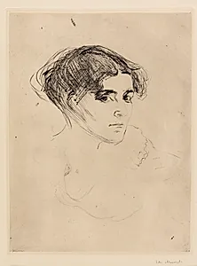 Kvindehoved by Edvard Munch