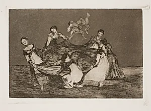 Kvindelig dårskab (Tungere end et æsel) by Francisco de Goya