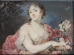 Kvindelig figur forestillende "Efter høsten" by Cornelius Høyer