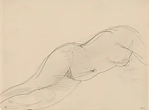 Kvindelig model, liggende by J.A. Jerichau (II)
