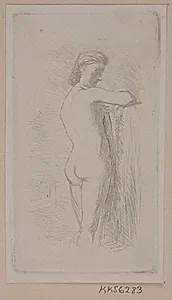 Kvindelig model by L.A. Schou