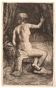 Kvinden med pilen by Rembrandt van Rijn