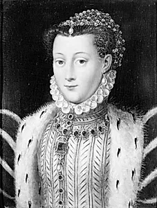 Kvindeportræt, angivet at forestille Maria Stuart by Ubekendt