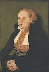Kvindeportræt. Muligvis Margrete Gyldenstierne. by Lucas Cranach (I)