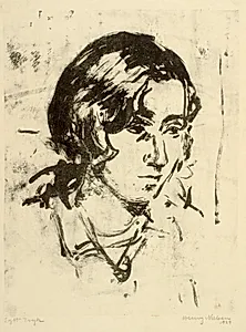 Kvindeportræt by Henry Nielsen
