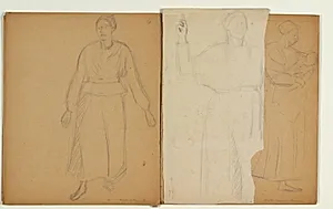 Kvindestudie til "Kristus velsigner børnene" (1937-38) by Niels Larsen Stevns