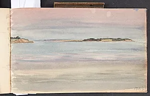 Kystlandskab, aften by Agnes Slott-Møller