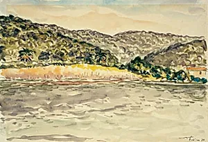 Kystlandskab ved Île de Port Cros by Albert Marquet