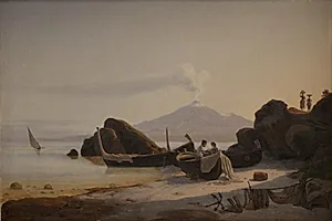 Kystparti på Sicilien by Fritz Petzholdt