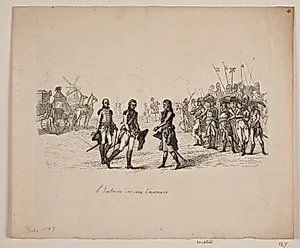 l'Entrevue des deux Empereurs by Gerhard Ludvig Lahde