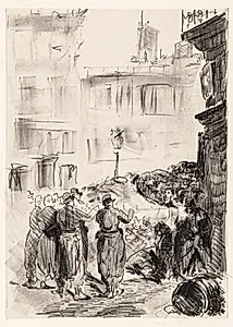 La barricade. Scéne de la Commune de Paris