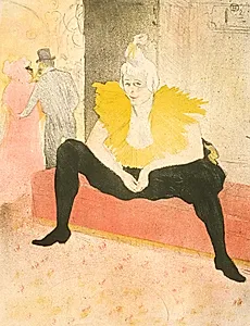 La Clownesse Assise, Mademoiselle Cha-U-Kao by Henri de Toulouse-Lautrec