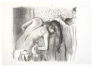 La sortie du bain (grande planche) by Edgar Degas