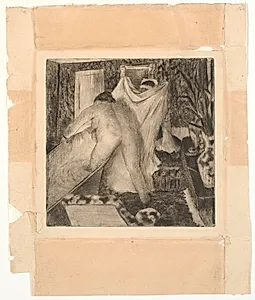 La sortie du bain by Edgar Degas