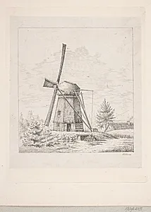 Ladegaardsmøllen ved Roskilde by Henrik Steffens Sibbern
