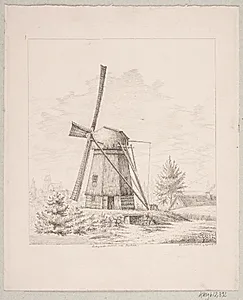 Ladegaardsmøllen ved Roskilde by Henrik Steffens Sibbern