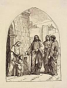 Lader de små børn komme til mig by Wilhelm Marstrand