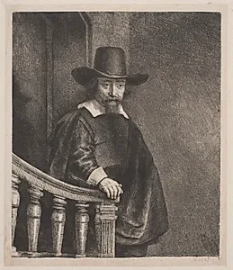 Lægen Ephraim Bonus by Rembrandt van Rijn
