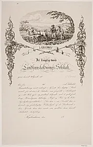 Lærebrev for det Kgl. Landhusholdningsselskab by Henrik Olrik