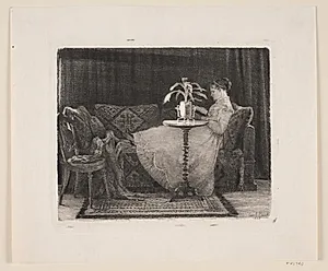 Læsende dame by Carl Bloch
