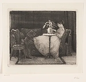 Læsende dame by Carl Bloch