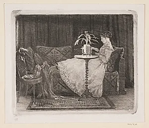 Læsende dame by Carl Bloch