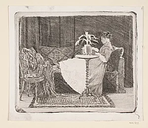 Læsende dame by Carl Bloch