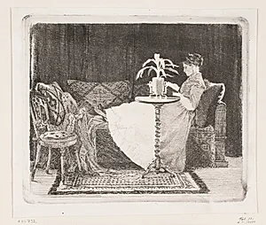 Læsende dame by Carl Bloch