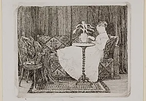 Læsende dame by Carl Bloch