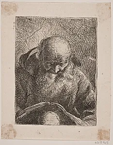 Læsende gammel Mand by W.A. Müller
