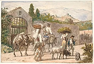 Landboere på vej til Rom by Wilhelm Marstrand