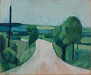 Landevej ved Fåborg by Harald Giersing