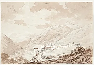 Landsbyen Airolo i Alperne by J.L. Lund