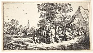 Landsbymarkedet by Adriaen van Ostade