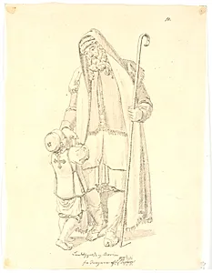 Landsbypræst og Novice fra Omegnen af Theben by Martinus Rørbye