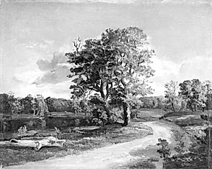 Landskab fra Hammermøllen. Studie by Dankvart Dreyer