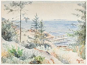 Landskab fra Hanko, Finland by Tuxen, Nicoline