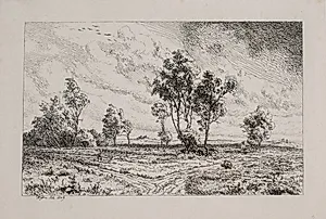 Landskab i uroligt vejr by Vilhelm Kyhn