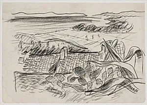 Landskab med agave by Vilhelm Lundstrøm