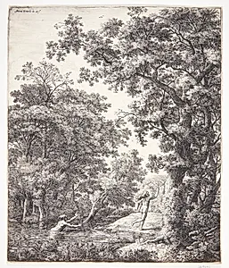 Landskab med Alpheus og Arethusa by Anthonie Waterloo