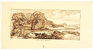 Landskab med bibelsk motiv by Martinus Rørbye